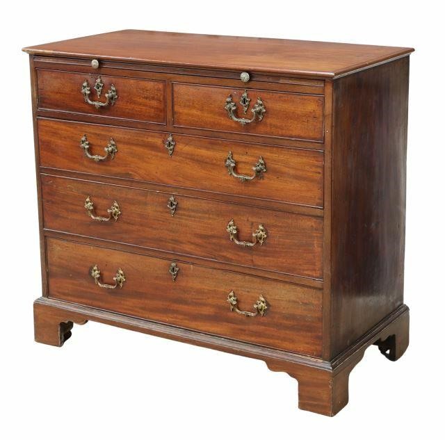 Appraisal: English Georgian period mahogany chest of drawers late th c