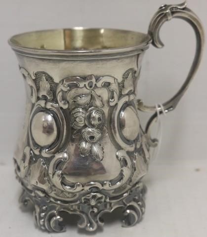 Appraisal: ENGLISH STERLING SILVER MUG LONDON - MAKER'S MARK G R