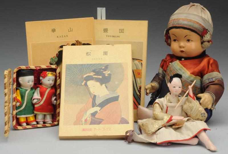 Appraisal: Lot of Oriental Dolls Composition Ming Ming Baby in original