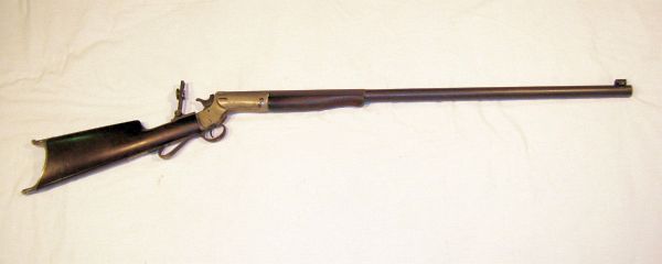 Appraisal: Stevens Tip-up Rifle Cal Walnut forend and stock with Swiss