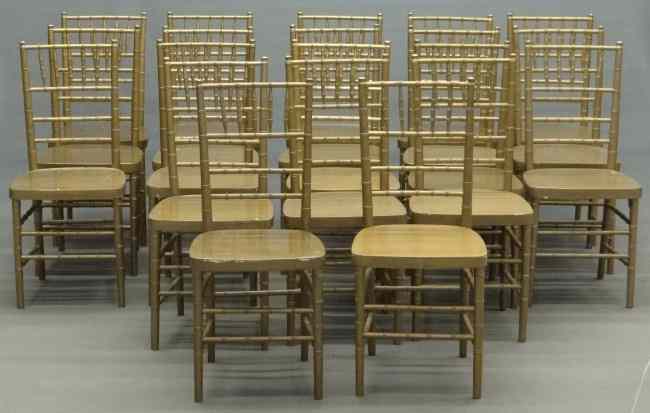 Appraisal: Lot matching ballroom type chairs '' Seat Ht '' Overall