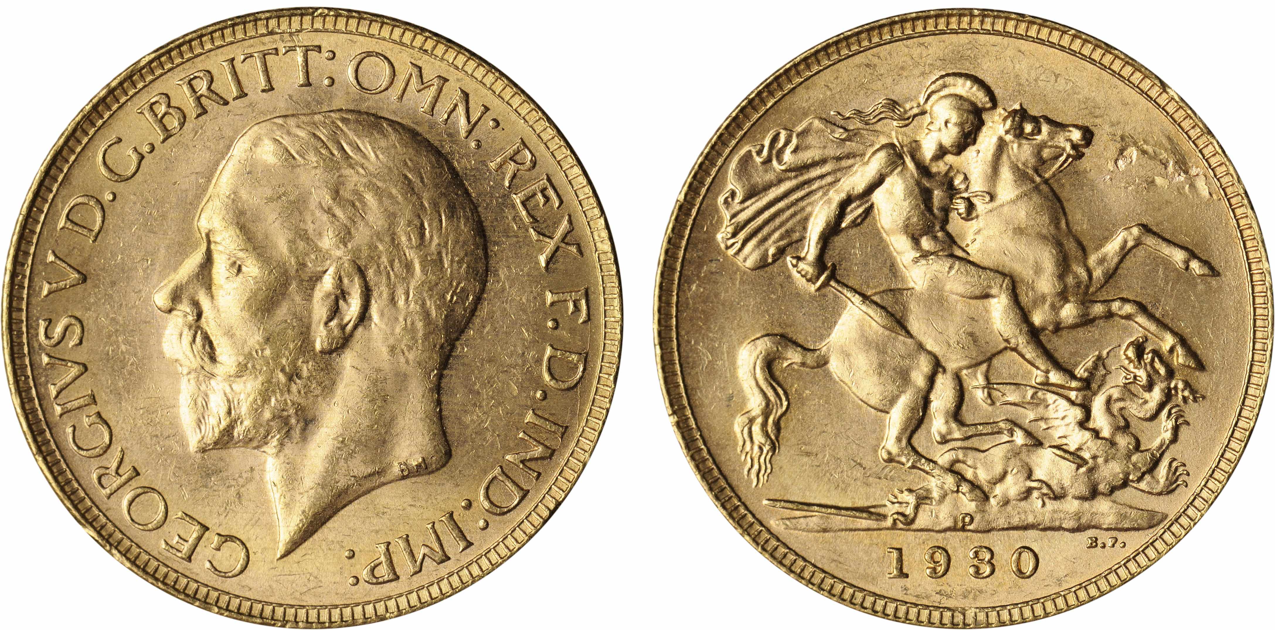 Appraisal: Australia George V Sovereign -P KM- Bright with frosty surfaces