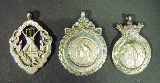 Appraisal: Three silver cricket medals