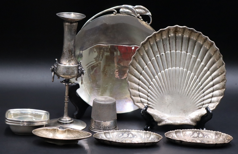 Appraisal: STERLING Assorted Collection of American Sterling Objects Includes a sterling