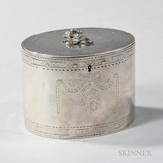 Appraisal: George III Sterling Silver Tea Canister London - lacking maker's