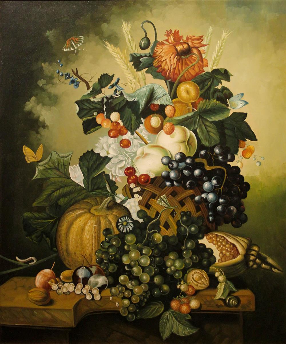 Appraisal: AFTER J LINQUIST AUTUMN ARRAY Oil on canvas x in