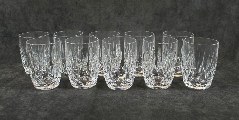 Appraisal: SET OF TEN WATERFORD IRISH CRYSTAL TUMBLERS Kildare pattern oz