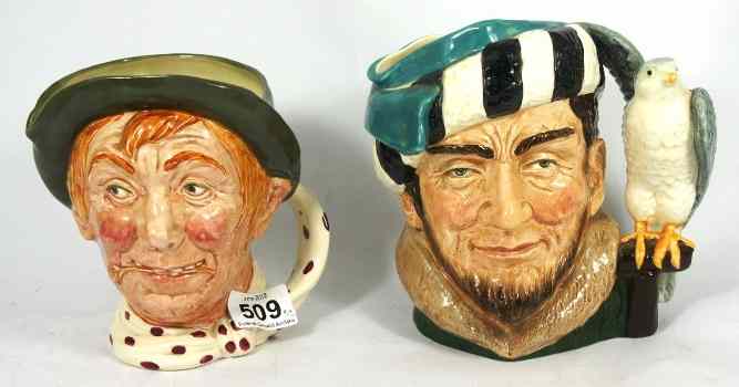 Appraisal: Royal Doulton Large Character Jugs Falconeer D and Jarge D