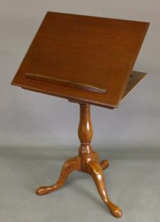 Appraisal: Music stand Queen Anne mahogany music stand with double candle