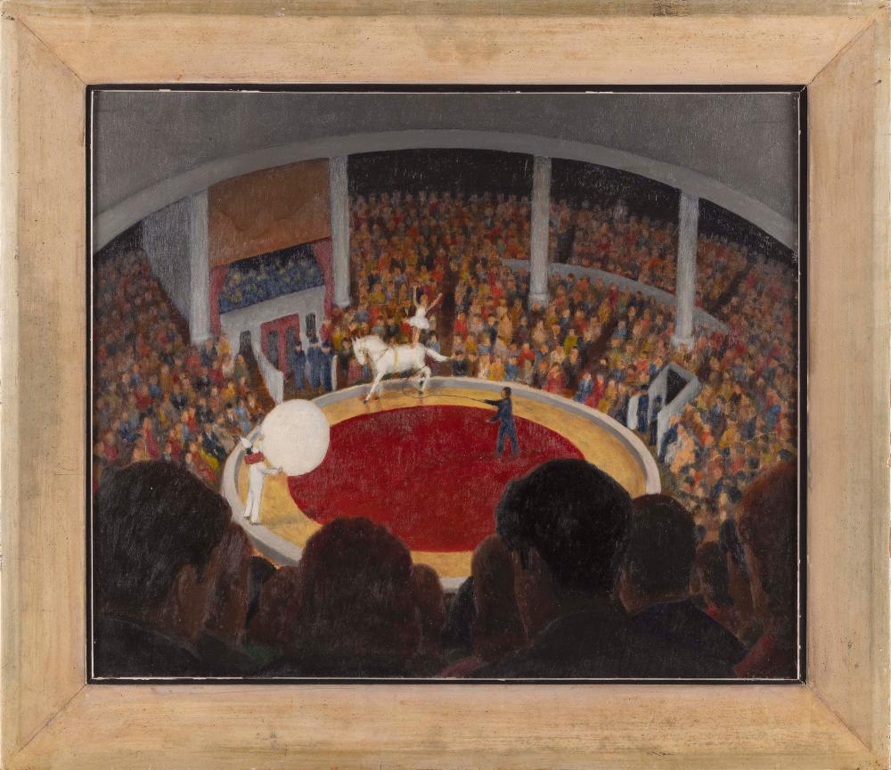 Appraisal: AMERICAN SCHOOL EARLY TO MID- TH CENTURY A CIRCUS OIL