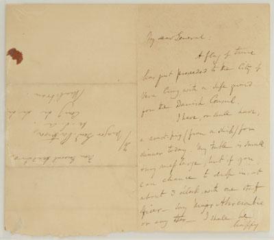 Appraisal: General Winfield Scott letter ALS dated Wednesday March probably during