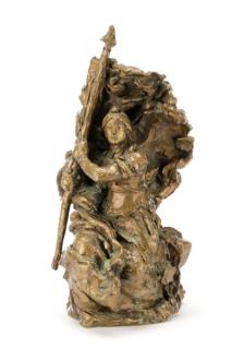 Appraisal: Alexandre Falguiere Allegory of Defense Bronze Alexandre Falguiere French -