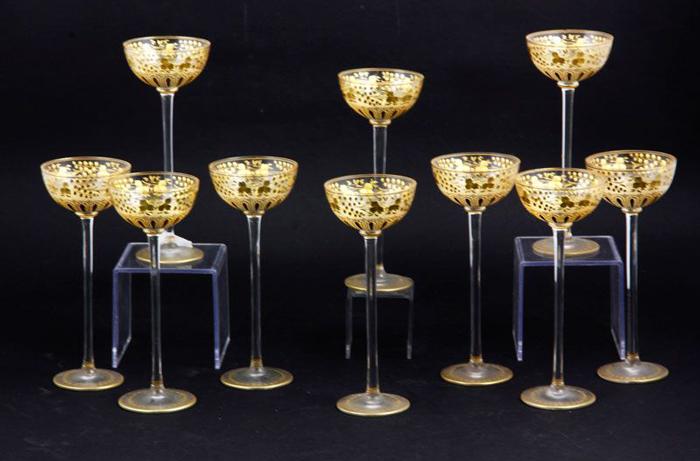 Appraisal: - thC Lot of Stemmed Glasses Lot of ten th