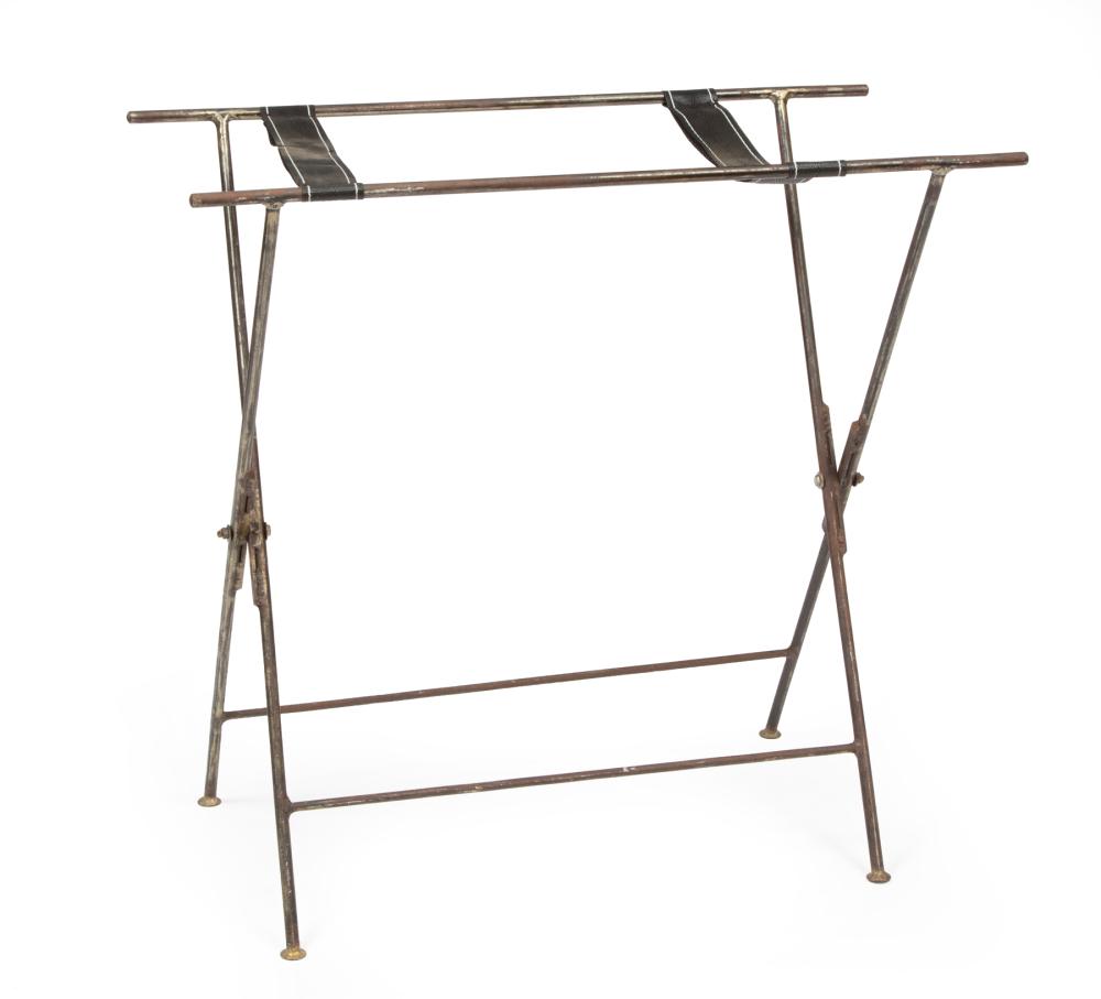 Appraisal: Mario Villa Nicaraguan New Orleans - Patinated Metal Folding Stand