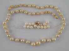 Appraisal: A graduated cultured pearl necklace in need of re-stringing largest