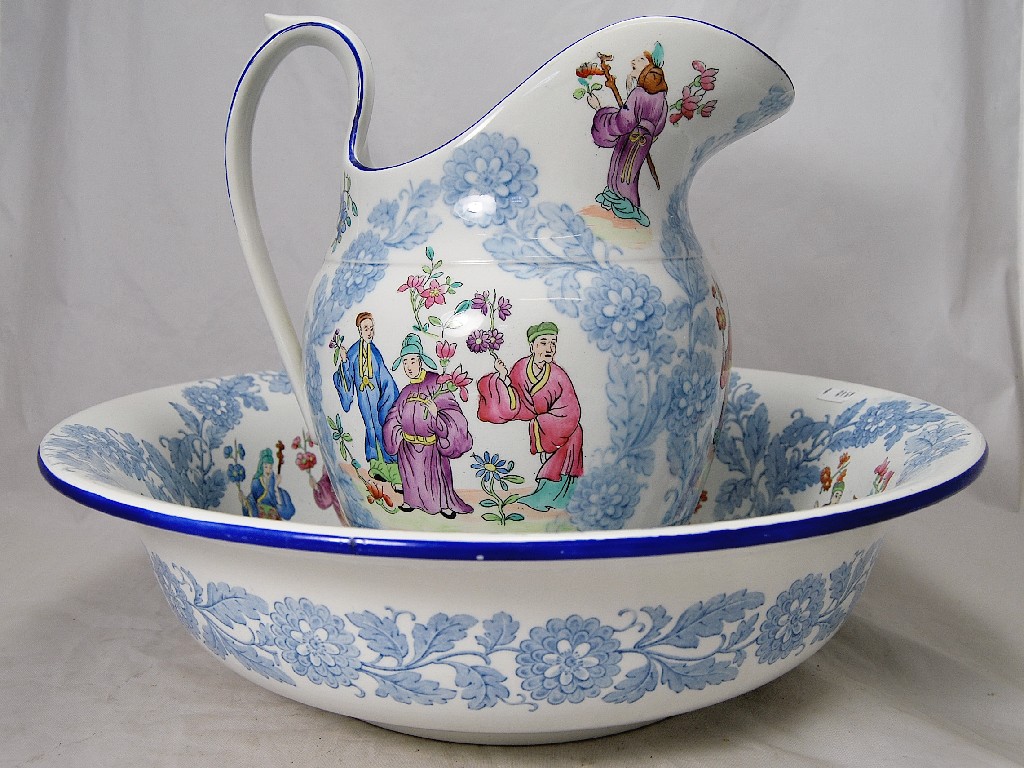 Appraisal: A Copeland Spode water bowl jug chamber pot and vase