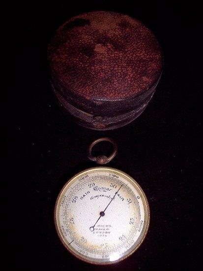 Appraisal: A pocket barometer by J Hicks London numbered with original