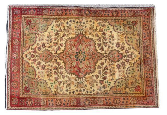 Appraisal: Hand-tied Persian Bijar rug approx ' l ' w