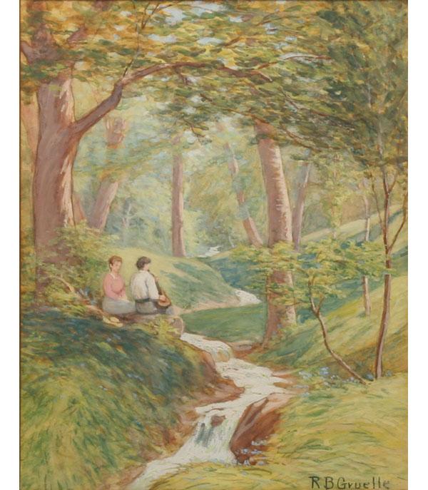 Appraisal: Richard Buckner Gruelle American - summer serenade gouache on paper