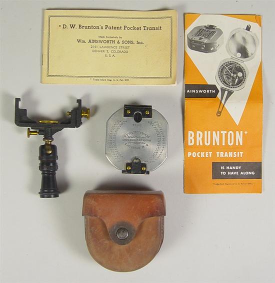 Appraisal: Brunton's Patent Pocket Transit Mid th Century Aluminum Brunton Pocket