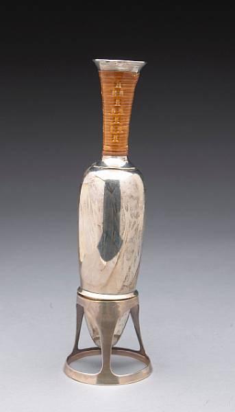 Appraisal: A sterling amphora vase with wrapped neck and standGorham Mfg