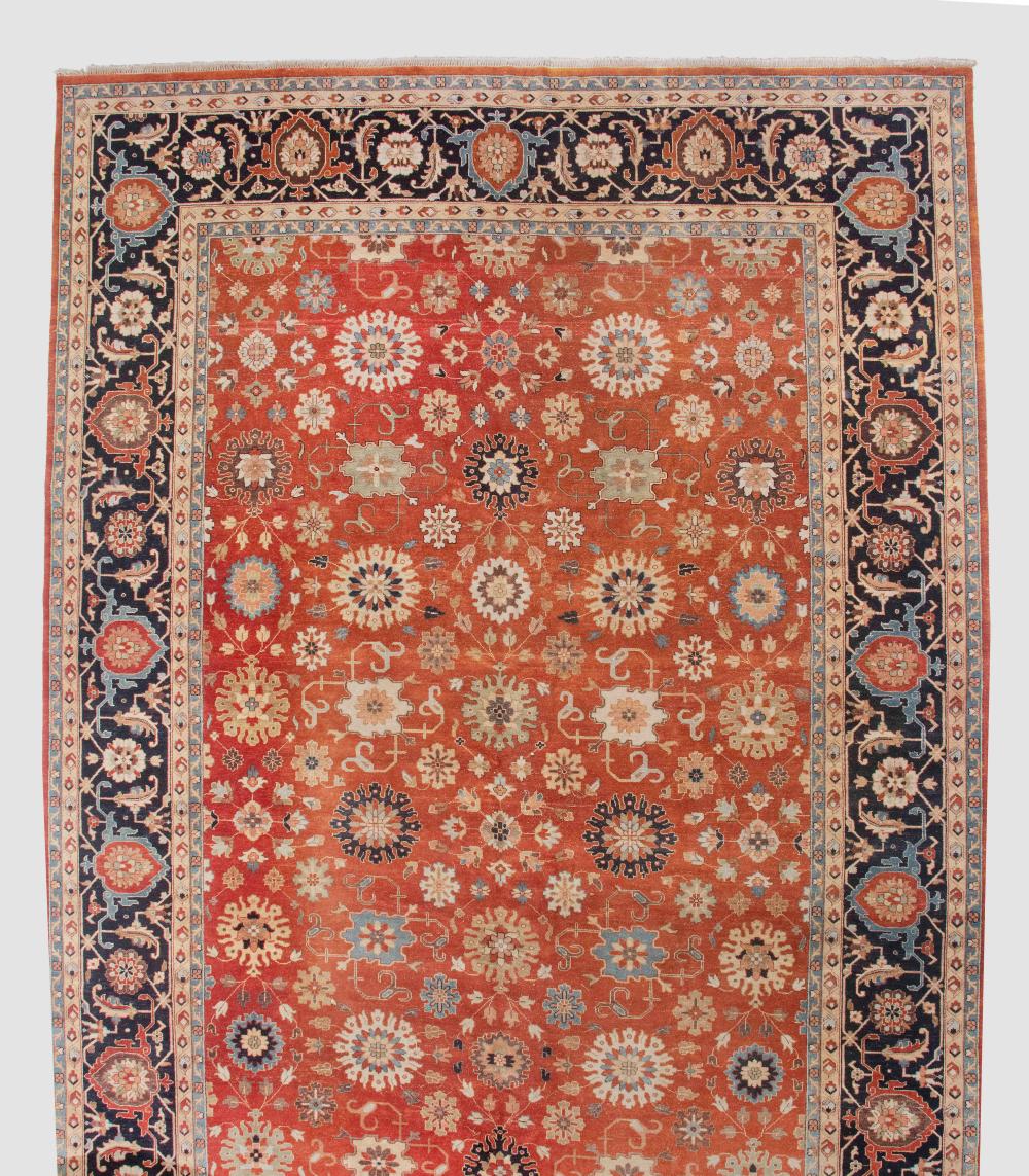 Appraisal: MAHAL DESIGN RUG ' X ' LATE TH CENTURYMAHAL DESIGN