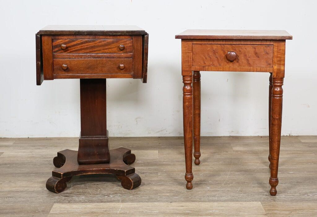 Appraisal: American work tables Late th early th century An Empire