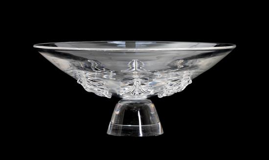 Appraisal: Sale Lot Steuben Glass Footed Center Bowl signed Steuben on