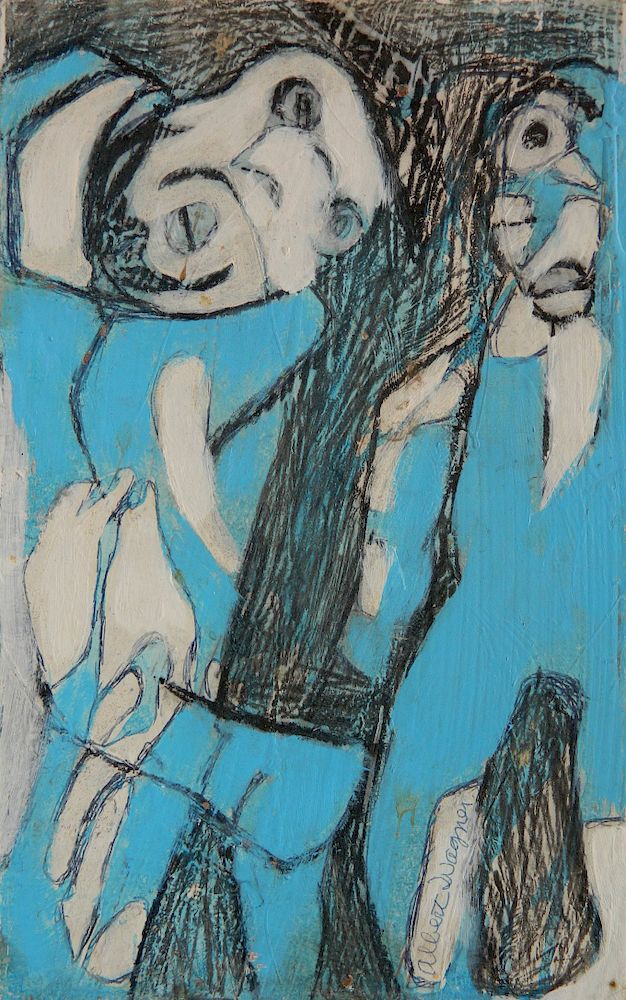 Appraisal: Albert Wagner mixed media Albert Wagner American - - Untitled-