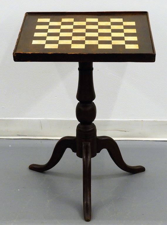 Appraisal: C American Country Checker Game Table United States th Century