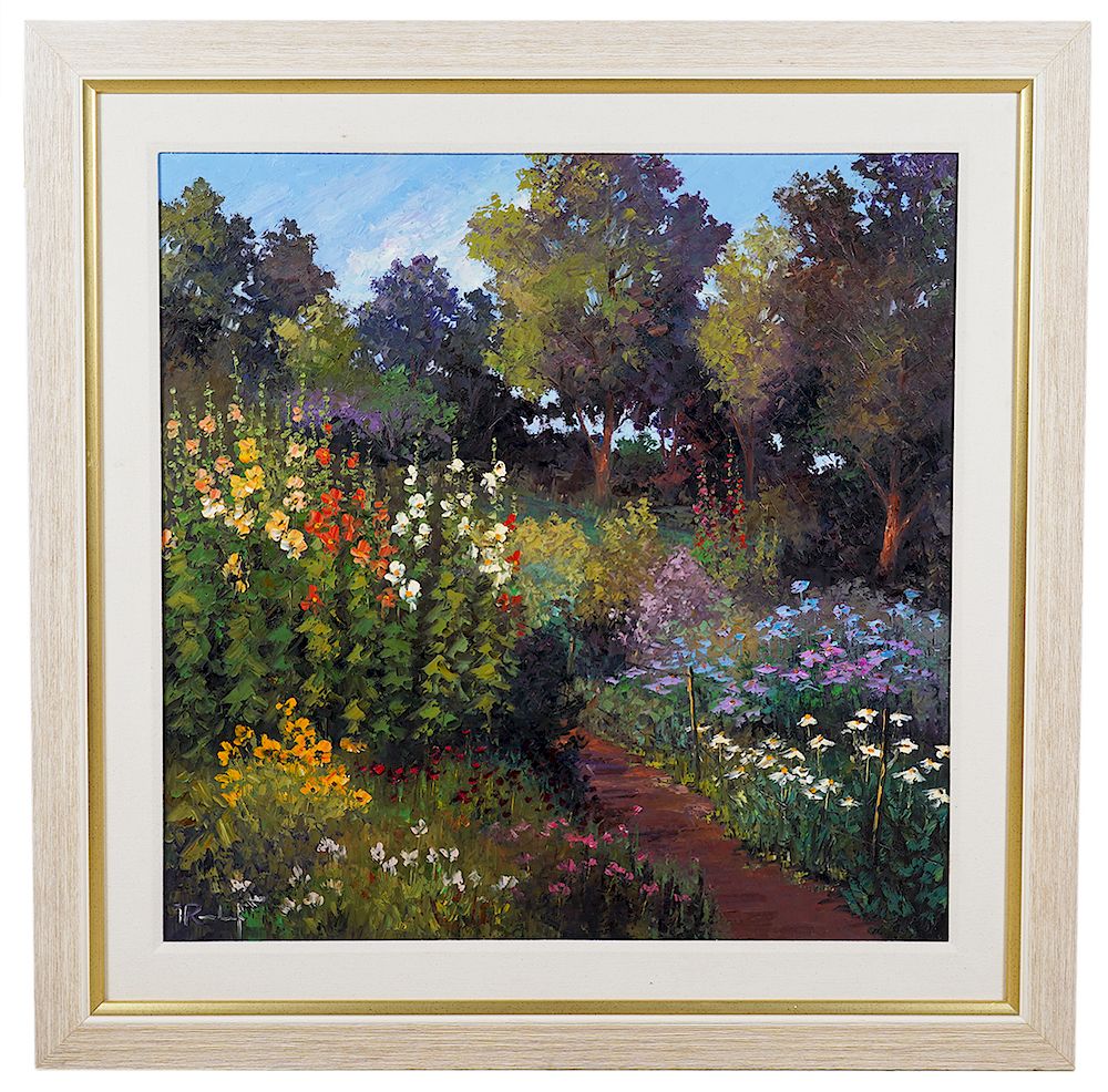 Appraisal: Hans Ressdorf 'Garden Path' Large O C Hans Ressdorf Germany