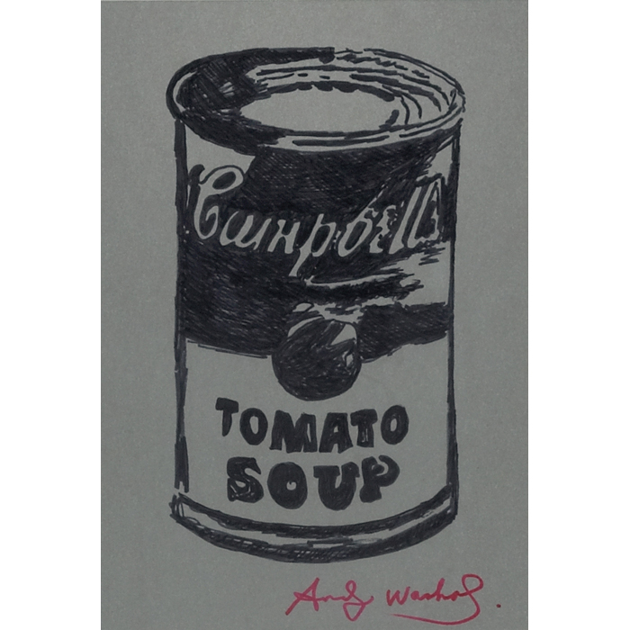 Appraisal: Andy Warhol American - ''Campbell's Tomato Soup '' c ink