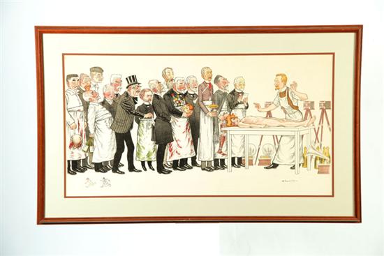 Appraisal: SURGICAL CARICATURE BY ADRIEN BARRERE FRENCH - Chromolithograph on paper