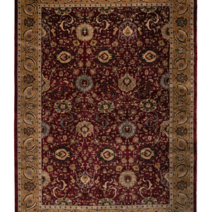 Appraisal: An Indo-Sultanabad Wool Rug Second Half th Century feet inches