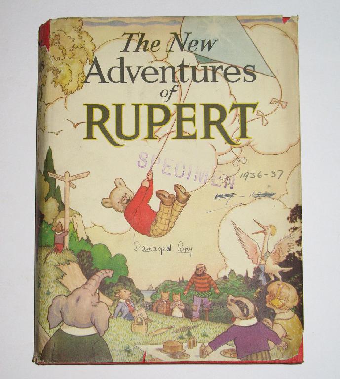 Appraisal: THE NEW ADVENTURES OF RUPERT Daily Express Annual red black