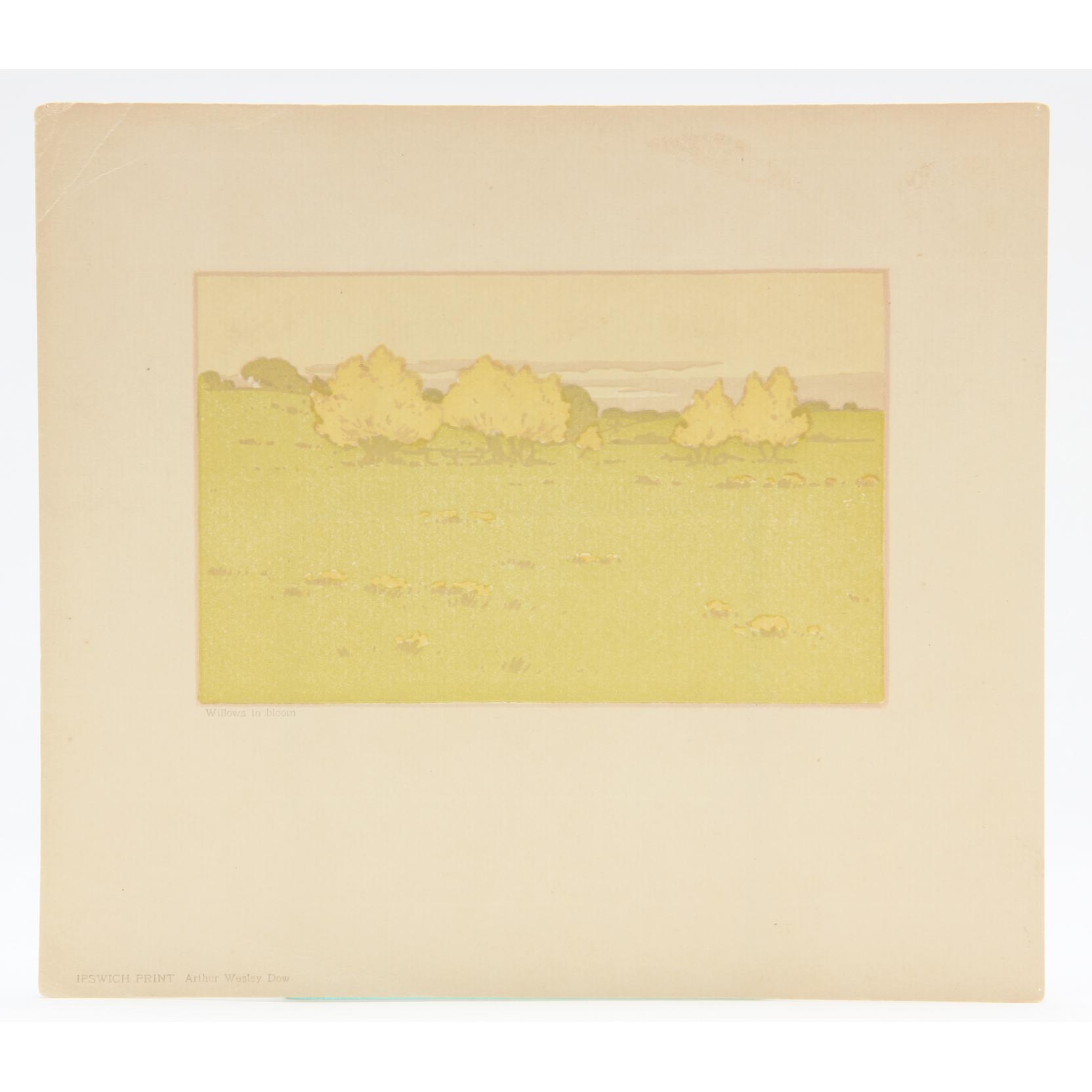 Appraisal: Arthur Wesley Dow NY MA - Ipswich Print Willows in