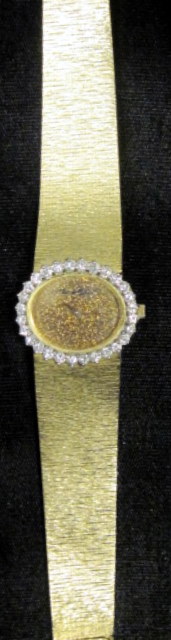 Appraisal: Lady's karat yellow gold wristwatch Beuche Girod Circular cased yellow