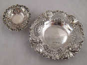 Appraisal: A late Victorian silver pierced embossed circular bonbon dish cm