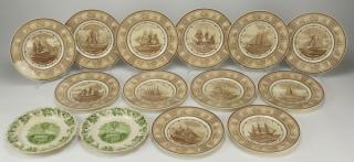 Appraisal: Wedgwood American sailing ship plates Set of twelve Wedgwood 'American