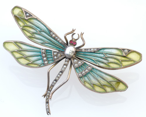 Appraisal: German Art Nouveau dragonfly brooch by Heinrich Levinger Pforzheim of