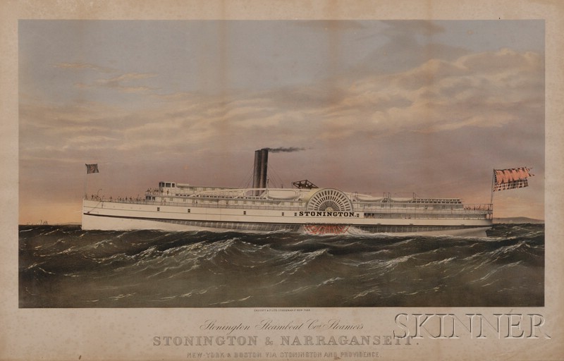 Appraisal: Endicott Company lithographers American - Stonington Steamboat Co s Steamer's