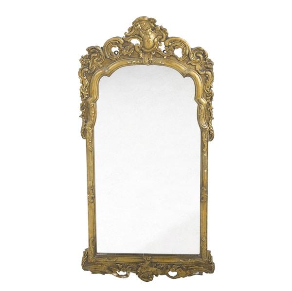 Appraisal: ENGLISH GEORGIAN MIRROR In ornate gilded frame th C x