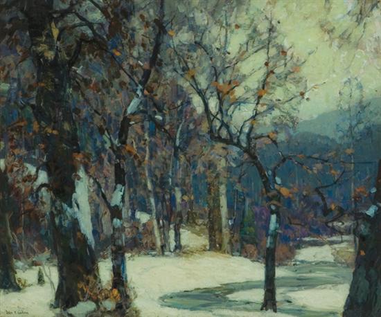 Appraisal: CARLSON JOHN F American - ''Silent Valleys'' oil on canvas