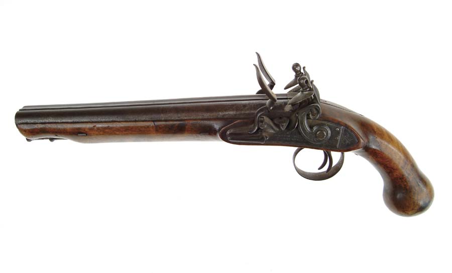 Appraisal: FINE JOSEPH MANTON DBL BBL FLINTLOCK PISTOL Cal ga Nice