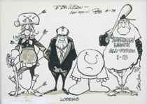 Appraisal: Losers Losers Original pen and ink on paper signed by