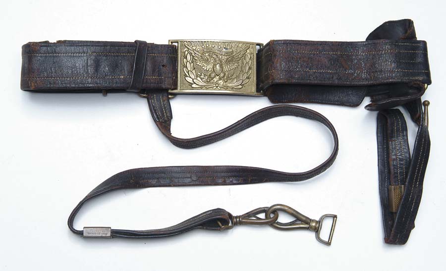 Appraisal: US CIVIL WAR OFFICER S BELT Belt is marked JAMES