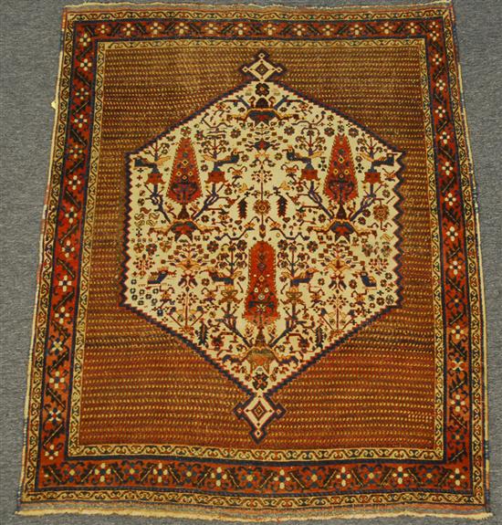 Appraisal: AFSHAR RUG Persia circa feet x feet inches Condition cotton