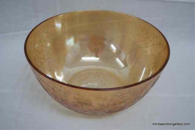 Appraisal: 's Floragold Iridescent Glass Deep Salad BowlFrom the estate is