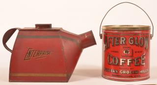 Appraisal: Two Coffee Tins Enterprise hopper - h and After Glow