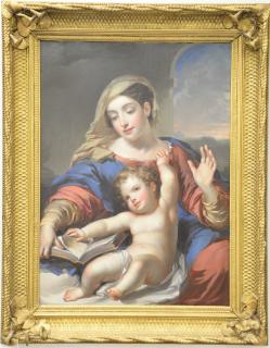 Appraisal: Old Master Madonna and Child oil on canvas in elaborate